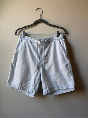 Pact Men's Light Blue Drawstring Organic Cotton Athletic Shorts